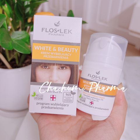 Floslek White & Beauty - Kem dưỡng trắng da, giảm thâm sạm nám