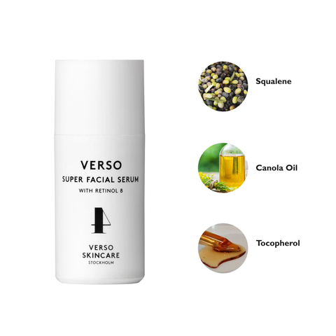 Verso Super Facial Serum – Serum Retinol 8 Trẻ Hóa Da, Giảm Nếp Nhăn, Làm Mịn & Căng Da 30ml