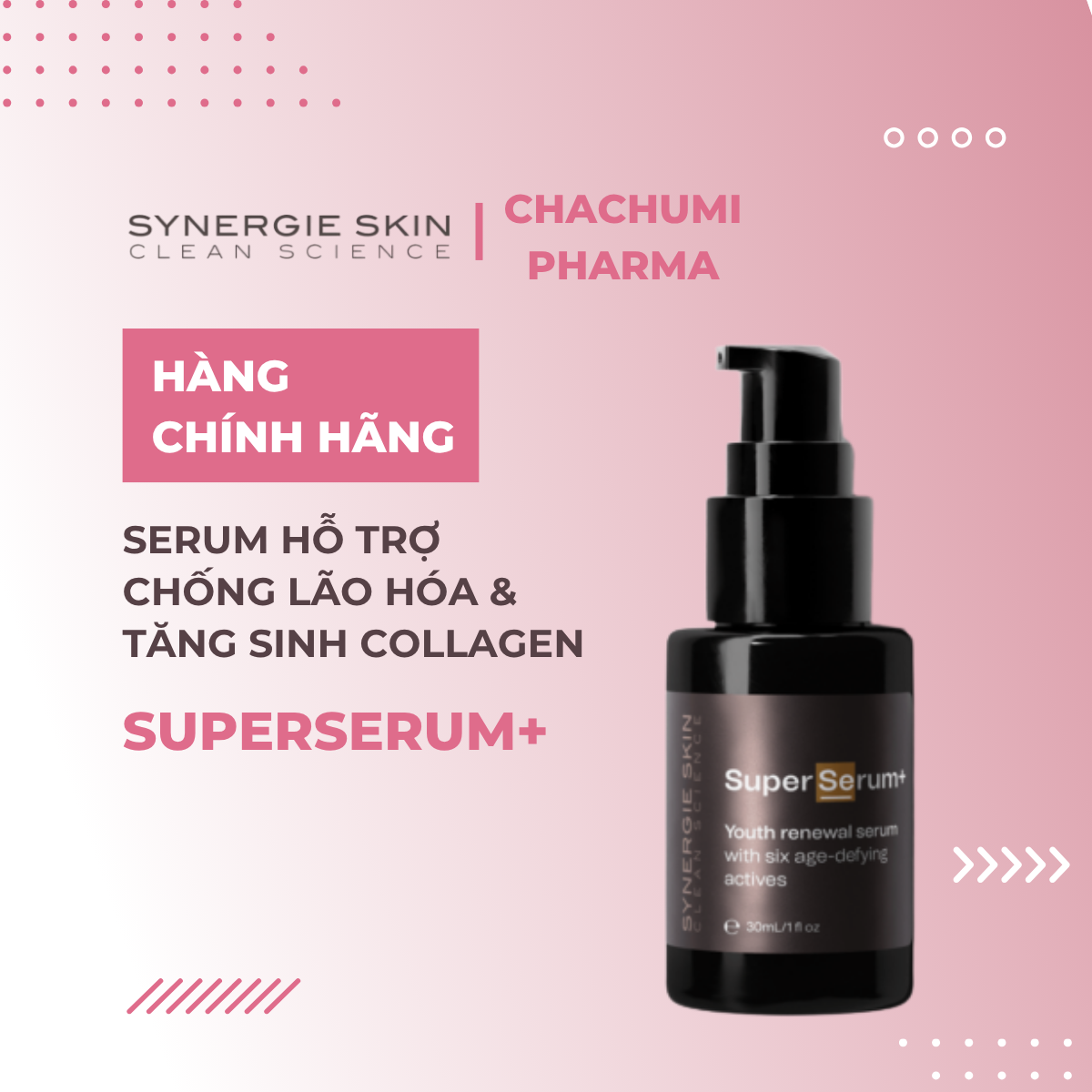 Synergie Skin SuperSerum+ – Serum Trẻ Hóa & Nâng Cơ Với Công Nghệ Đa Peptide Tiên Tiến