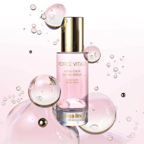 Swissline Force Vitale Aqua Oil In Serum - Huyết thanh hai pha "Nước trong dầu" ẩm mượt tạo hiệu ứng căng bóng, sáng khỏe - phục hồi da nhạy cảm, mỏng đỏ và mao mạch, dập tắt các biểu hiện kích ứng, khô sần,  mẩn ngứa,…