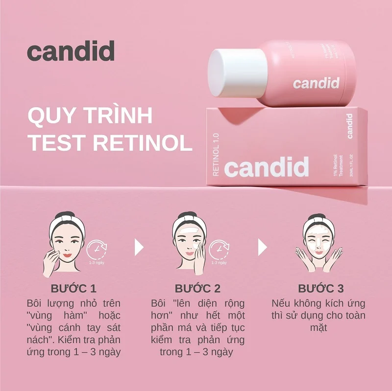 CANDID Retinol Treatment - Tinh Chất Retinol 0.5% 1% Hỗ Trợ Cải Thiện Nền Da  30ml