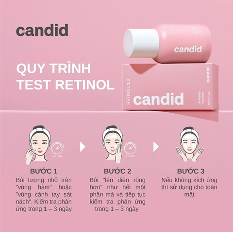 CANDID Retinol Treatment - Tinh Chất Retinol 0.5% 1% Hỗ Trợ Cải Thiện Nền Da  30ml