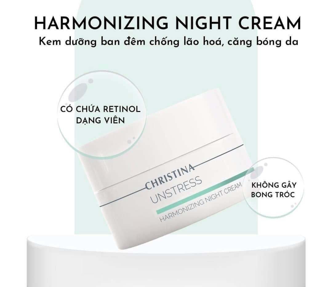 Christina Unstress Harmonizing Night Cream Kem Tái Tạo, Làm Sáng Da Ban Đêm 50ml
