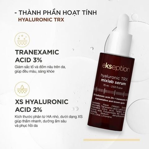 Tinh Chất Ekseption Hyaluronic TRX Mixlab Serum Dưỡng Sáng, Làm Mờ Sắc Tố Da 75ml