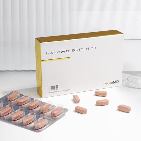 Viên uống Nano MD hỗ trợ sáng da, tăng sinh collagen Nano MD Brit-N 2.0TM 30 viên