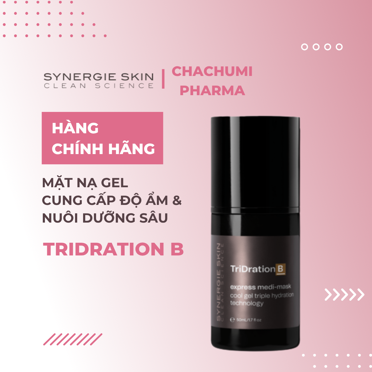 Synergie Skin TriDration B – Mặt nạ gel cấp ẩm tức thì 11% Niacinamide 50ml