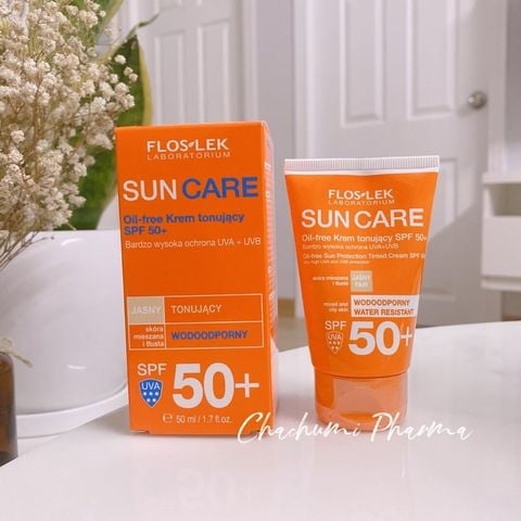 Floslek Suncare Oil Free Sun Protection Tinted Cream SPF 50+ 50ml