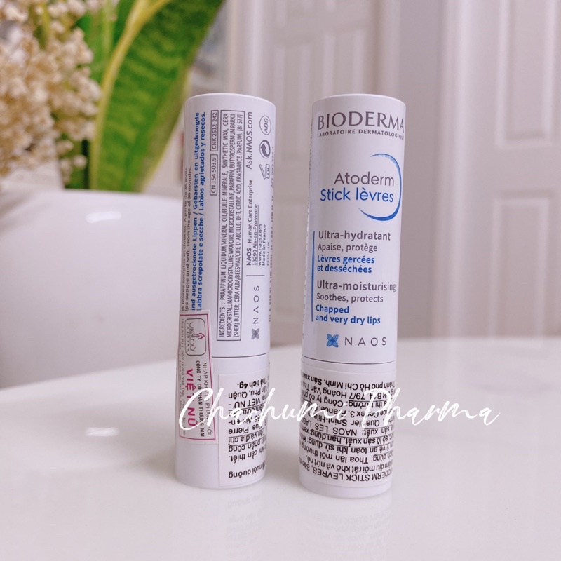 Bioderma Atoderm Stick Levres - Sáp Dưỡng Môi Khô Nứt Nẻ 4g