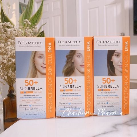 Dermedic SUNBRELLA Sun Protection Cream Dry and Normal Skin SPF 50+ - Kem Chống Nắng Cho Da Thường Đến Khô 50ml