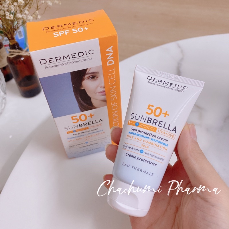 Dermedic Sunbrella SPF 50+ Sun Protection Cream Oily And Combination Skin - Kem Chống Nắng Cho Da Dầu, Da Hỗn Hợp 50ml