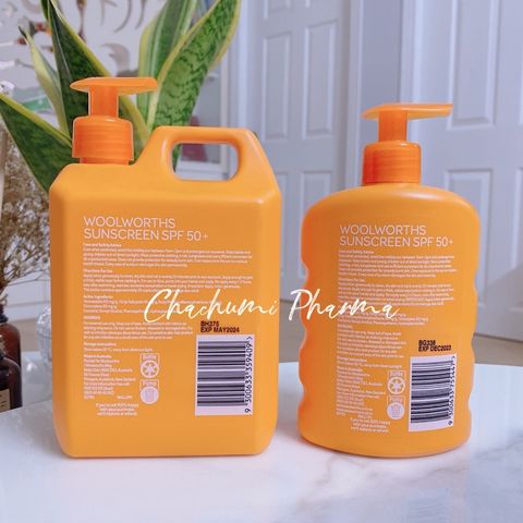 Woolworths sunscreen SPF 50+ everyday lotion - Kem chống nắng body