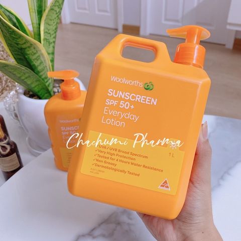 Woolworths sunscreen SPF 50+ everyday lotion - Kem chống nắng body