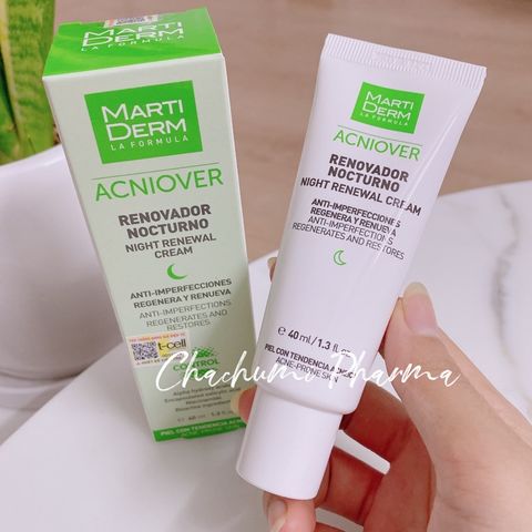 MartiDerm Acniover Night Renewal Cream - Kem Dưỡng Tái Tạo Ban Đêm Cho Da Dầu Mụn (40ml)