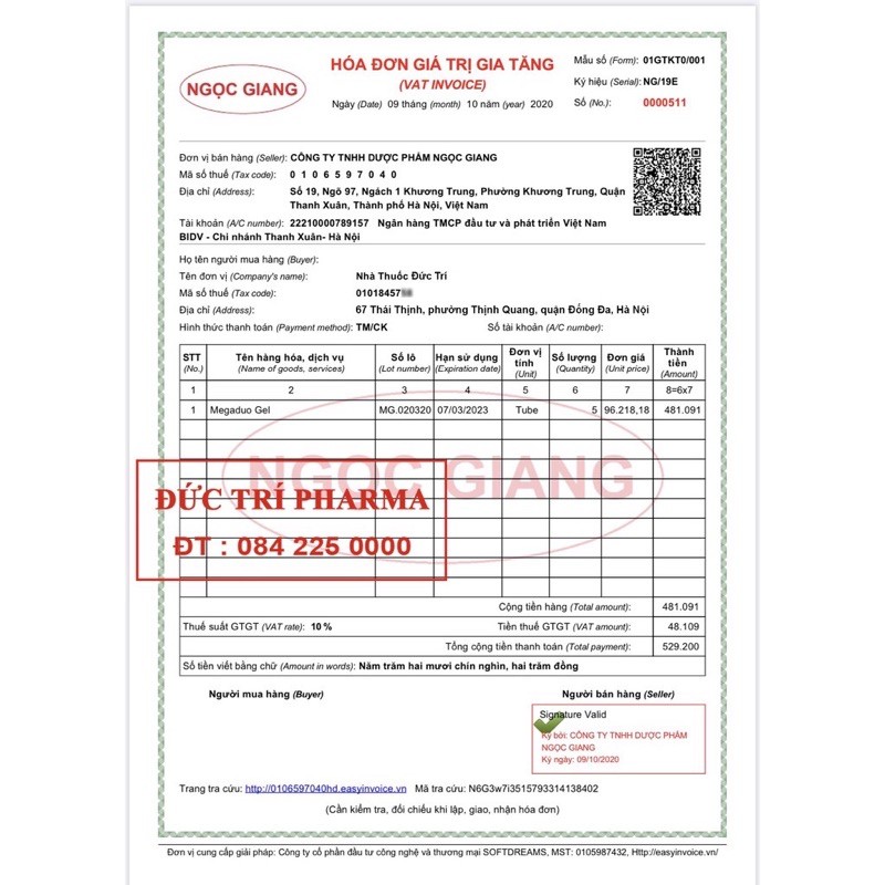 Megaduo - Gel giảm mụn, thâm mụn