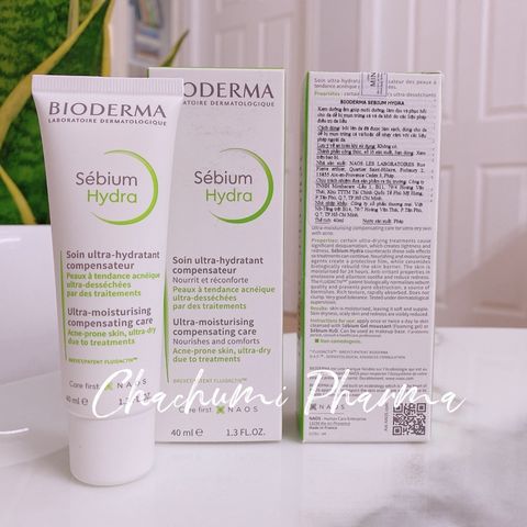 Bioderma Sebium Hydra - Kem Dưỡng Ẩm Cho Da Dầu Thiếu Ẩm 40ml