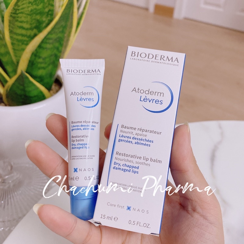 Bioderma Atoderm Baume Lerves - Sáp Dưỡng Ẩm Dành Cho Môi Khô, Nứt Nẻ 15ml