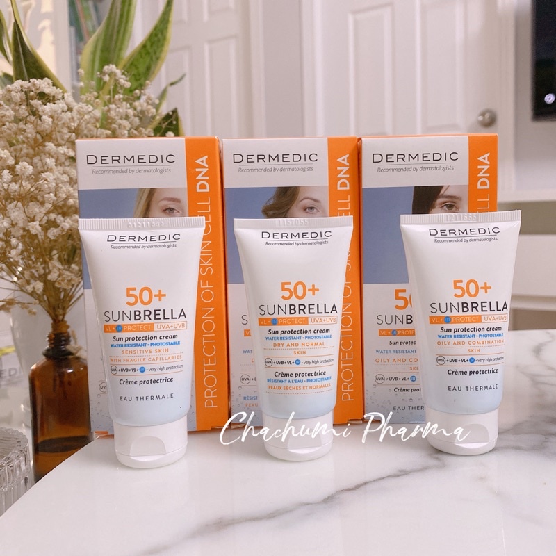 Dermedic SUNBRELLA Sun Protection Cream Dry and Normal Skin SPF 50+ - Kem Chống Nắng Cho Da Thường Đến Khô 50ml