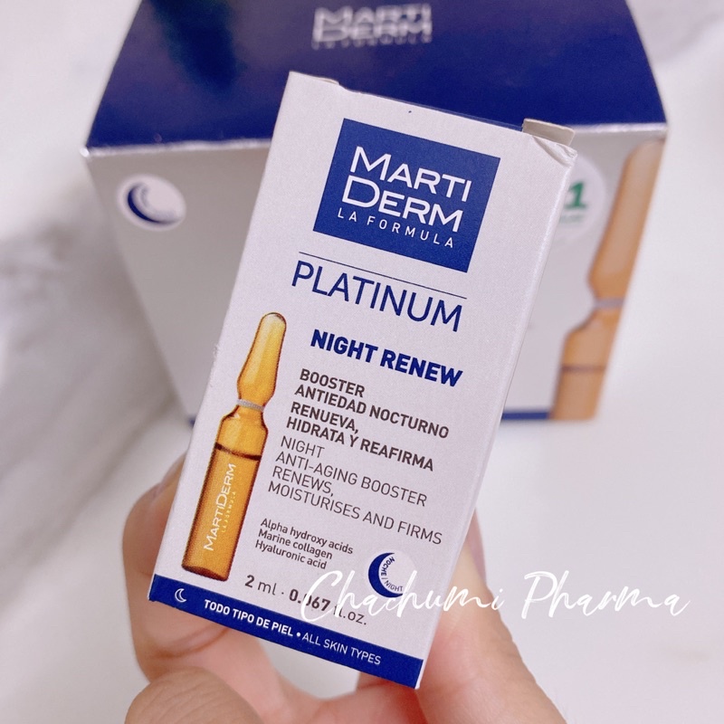 MartiDerm Platinum Night Renew Ampoule - Ampoule Chống Lão Hoá & Tái Tạo Da Ban Đêm