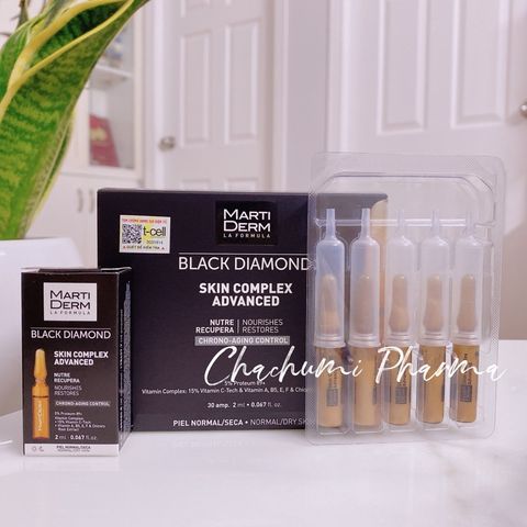 MartiDerm Black Diamond Skin Complex Advanced - Ampoule Chống Oxy Hoá, Trẻ Hóa & Làm Sáng Da