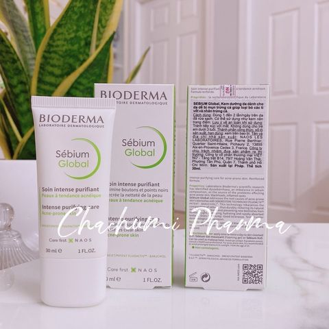 Bioderma Sebium Global - Kem Dưỡng Giảm Mụn Cho Da Dầu Hỗn Hợp 30ml