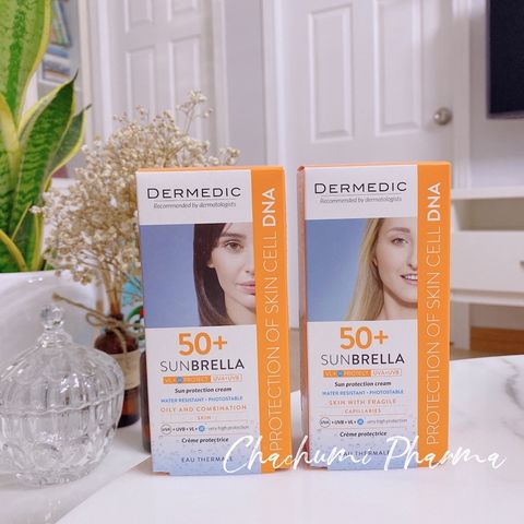 Dermedic SUNBRELLA Sun Protection Cream Dry and Normal Skin SPF 50+ - Kem Chống Nắng Cho Da Thường Đến Khô 50ml