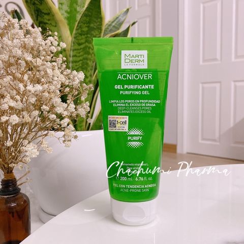 MartiDerm Acniover Purifying Gel - Gel rửa mặt cho da dầu mụn (200ml)