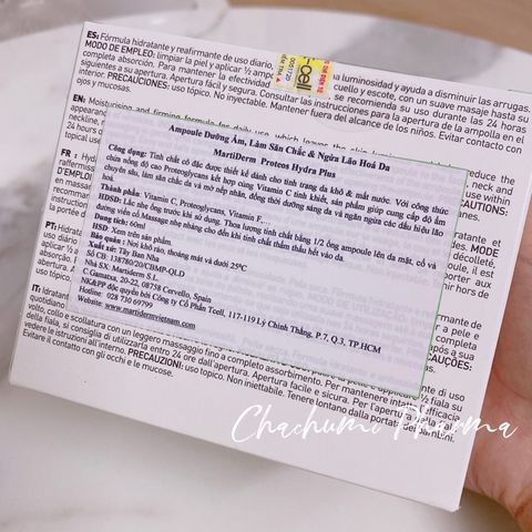 MartiDerm The Originals Proteos Hydra Plus - Ampoule Dưỡng Ẩm, Làm Săn Chắc & Ngừa Lão Hoá Da