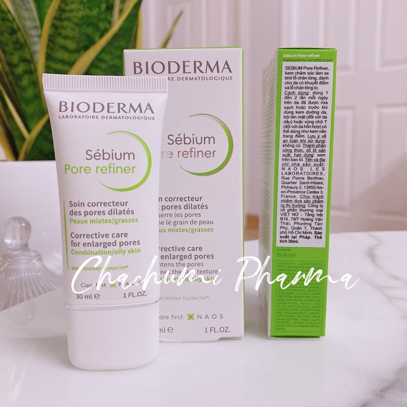 Bioderma Sebium Pore Refiner - Kem Làm Se Khít Lỗ Chân Lông Và Giảm Dầu Cho Da Nhờn 30ml