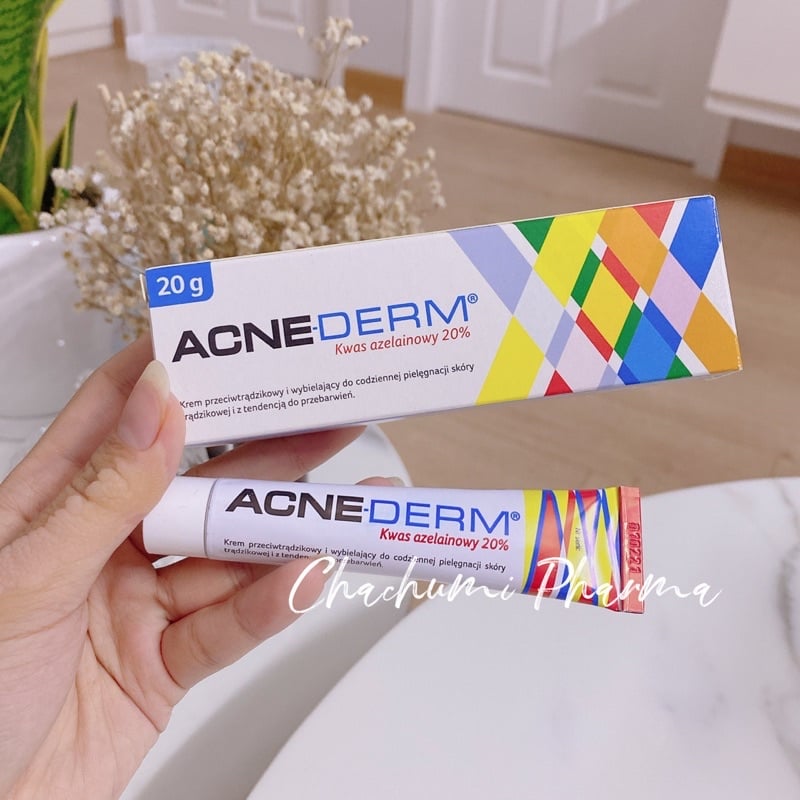 ACNEDERM Azelaic acid 20% - Tuýp bôi mụn (mụn sưng viêm, thâm đỏ, mụn trứng cá)