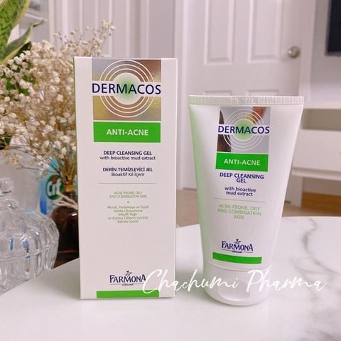 Farmona Dermacos Anti Acne Deep Cleansing Gel - Sửa Rửa Mặt Giảm Viêm, Giảm Nhờn Da 150ml