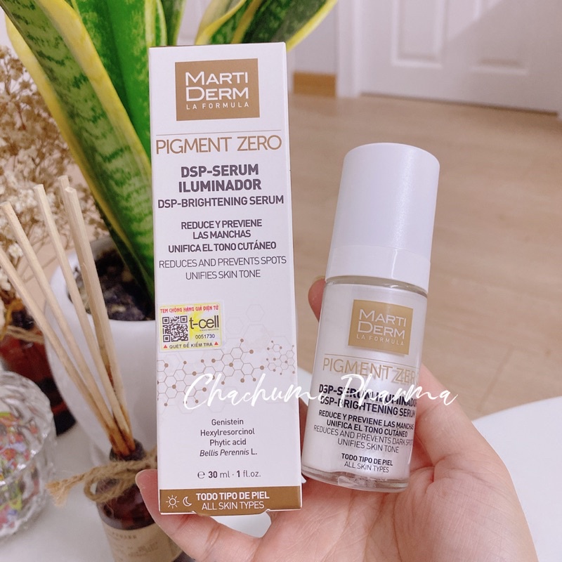 MartiDerm Pigment Zero DSP Serum Illuminator - Tinh Chất Làm Sáng Da, Mờ Thâm (30ml)