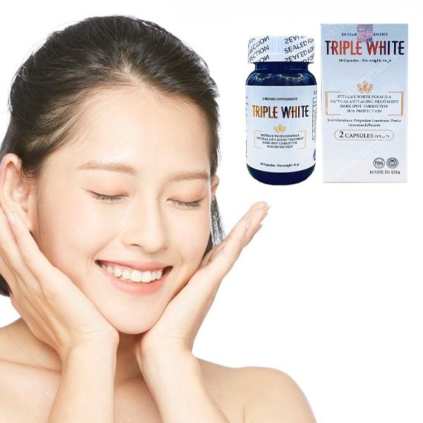 Triple White - Viên Uống Trắng Da Và Chống Nắng 50 viên