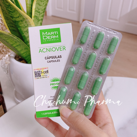 MartiDerm Acniover Capsules - Viên Uống Ngăn Ngừa Mụn (60 viên)