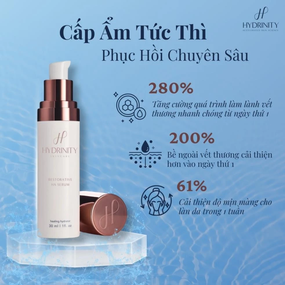 Tinh Chất Phục Hồi Da Hydrinity Restorative HA Serum Căng Bóng Và Cải Thiện Độ Đàn Hồi Da 30ml