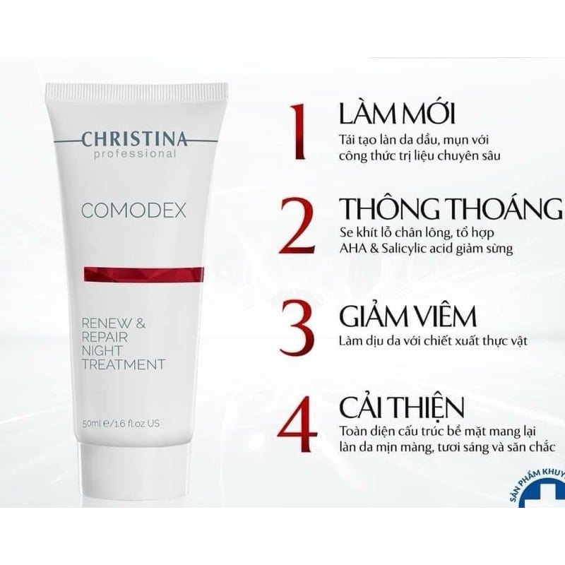 Christina Comodex Renew Repair Night Treatment Gel Dưỡng Phục Hồi Và Tái Tạo Da Ban Đêm 50ml