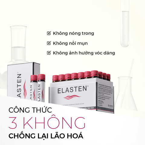 [Combo 3 hộp] Collagen Elasten Giúp Da Căng Mịn, Chống Lão Hóa, Tóc Chắc Khỏe - Collagen Số 1 Tại Đức 28 ống x 25ml
