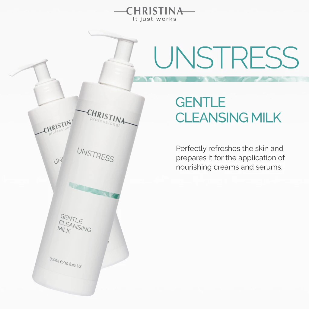 Christina Unstress Gentle Cleansing Milk - Sửa Rửa Mặt Cho Da Nhạy Cảm 300ml