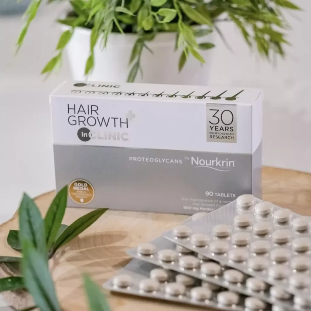 Nourkrin Hair Growth+ inCLINIC - Viên Uống Hỗ Trợ Kích Thích Mọc Tóc, Ngăn Ngừa Tình Trạng Rụng Tóc - 90 Viên