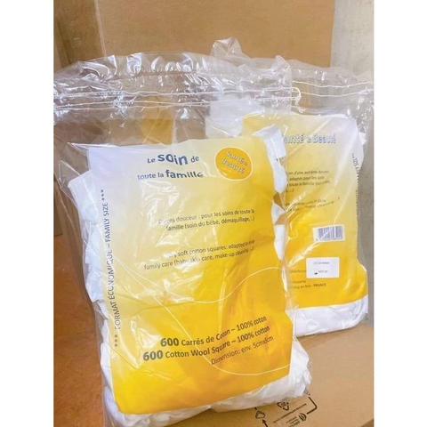 Bông Tẩy Trang Pháp Truma coton 600 miếng mềm mịn dùng cho cả gia đình