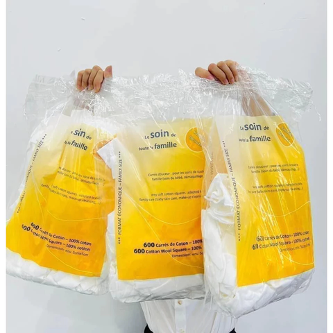 Bông Tẩy Trang Pháp Truma coton 600 miếng mềm mịn dùng cho cả gia đình