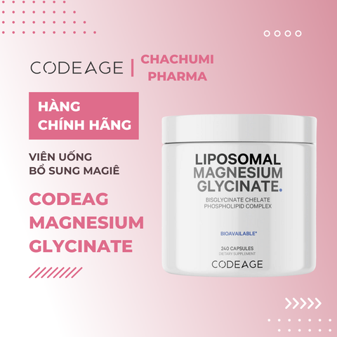 Codeage Liposomal Magnesium Glycinate 240v - Viên Uống Bổ Sung Magiê Hỗ Trợ Tập Gym, Giấc Ngủ, Xương Khớp, Giảm Stress