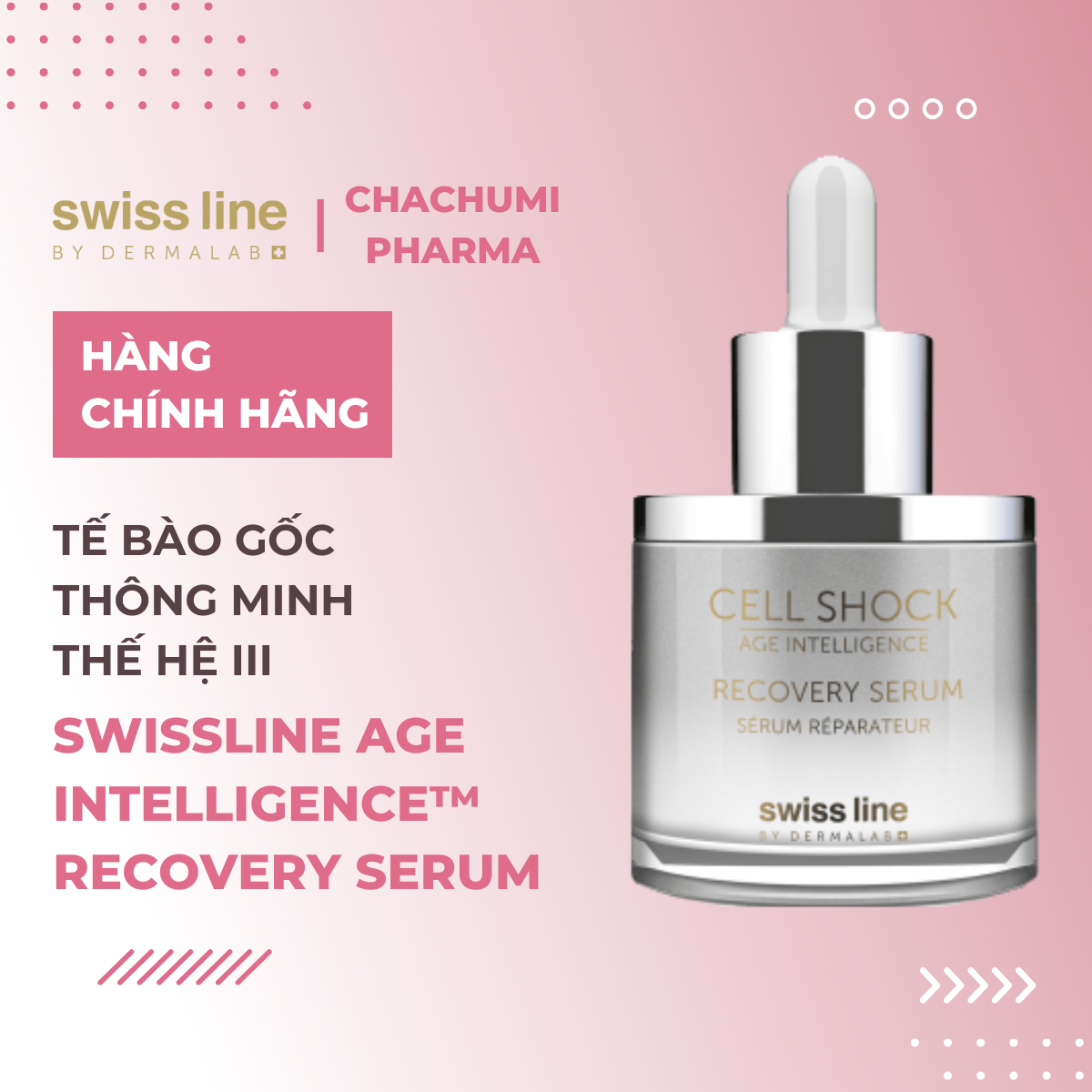 Swissline Age Intelligence™ Recovery Serum 30ml - Tế bào gốc thông minh thế hệ III