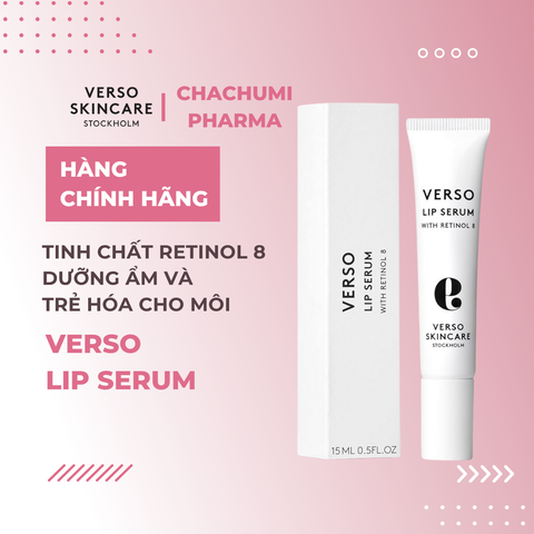 Verso Lip Serum – Serum Dưỡng Môi Retinol 8 Cấp Ẩm, Làm Mịn, Trẻ Hóa Môi Nứt Nẻ 15ml