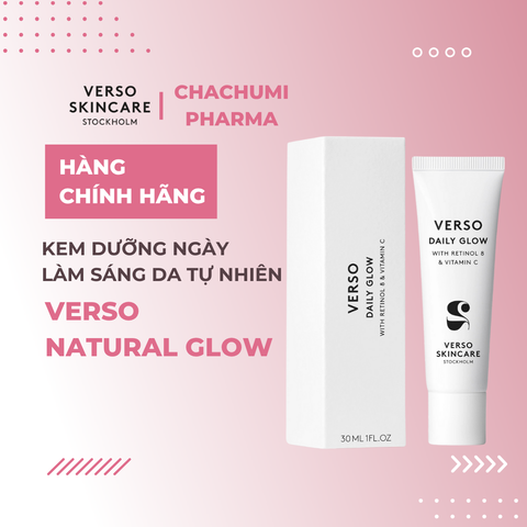 Verso Natural Glow – Kem Dưỡng Ngày Làm Sáng Da Tự Nhiên, Cấp Ẩm Nhẹ, Cho Làn Da Rạng Rỡ 40ml