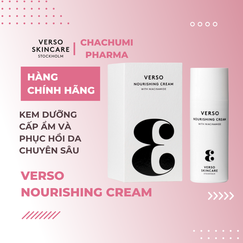 Verso Nourishing Cream – Kem Dưỡng Ẩm Sâu, Phục Hồi Da Khô, Nhạy Cảm, Cải Thiện Hàng Rào Bảo Vệ Da 50ml