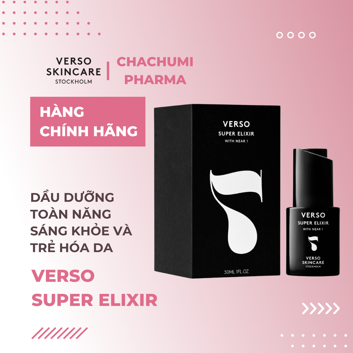 Verso Super Elixir – Dầu Dưỡng Da Đa Năng Làm Sáng, Trẻ Hóa, Phục Hồi Da Toàn Diện 30ml