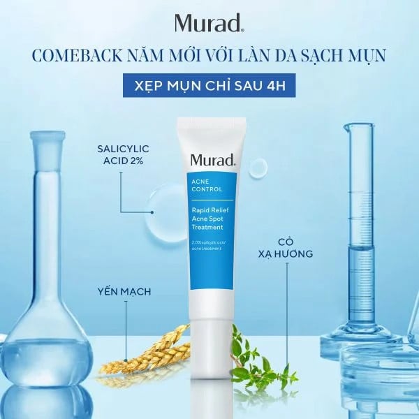 Murad Rapid Relief Acne Spot Treatment - Gel chấm giảm mụn cấp tốc