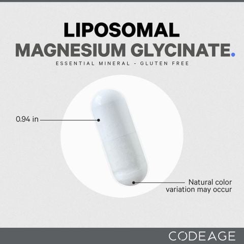 Codeage Liposomal Magnesium Glycinate 240v - Viên Uống Bổ Sung Magiê Hỗ Trợ Tập Gym, Giấc Ngủ, Xương Khớp, Giảm Stress