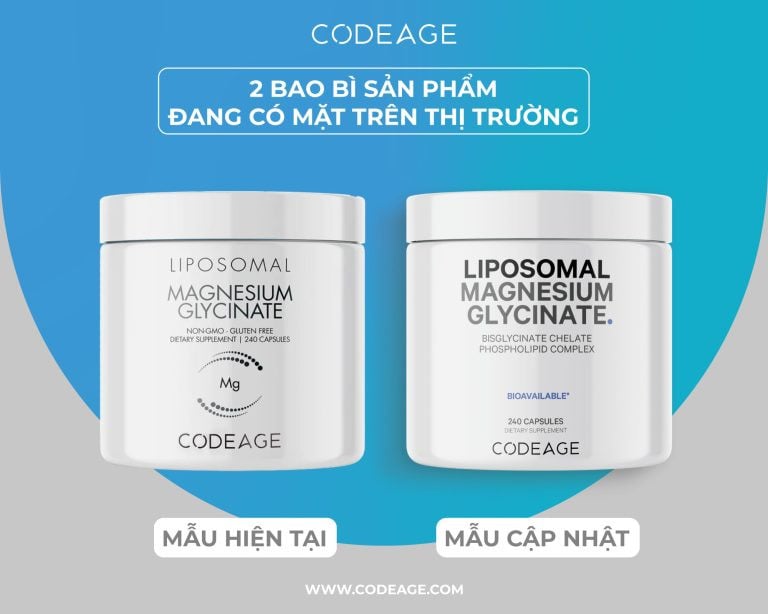 Codeage Liposomal Magnesium Glycinate 240v - Viên Uống Bổ Sung Magiê Hỗ Trợ Tập Gym, Giấc Ngủ, Xương Khớp, Giảm Stress