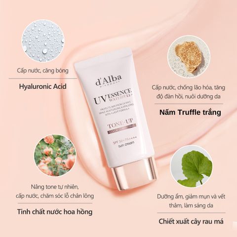 Kem chống nắng d'Alba nâng tông da Waterfull Tone-up Sun Cream SPF 50+ 50ml